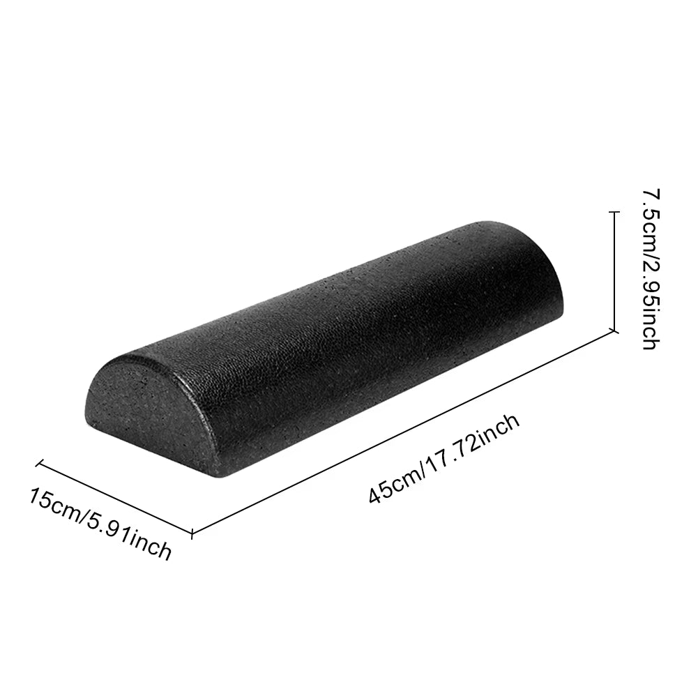 Half round Yoga Column Roller Tool Muscle Relaxation Fitness Muscle Foam Roller Gymnastic Massager Roller for Home Gym Exercise