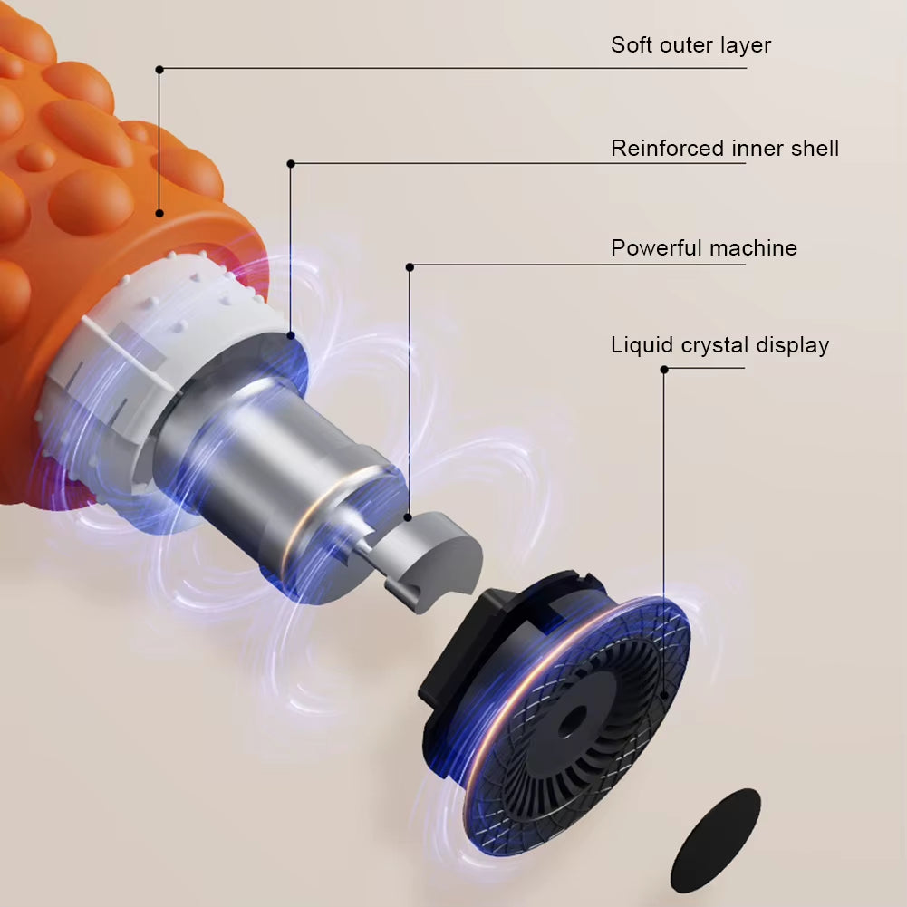 Electric Vibrating Foam Roller Massage Column Rechargeable Exercise Roller 5 Mode Muscle Tissue Massager Roller for Yoga Pilates