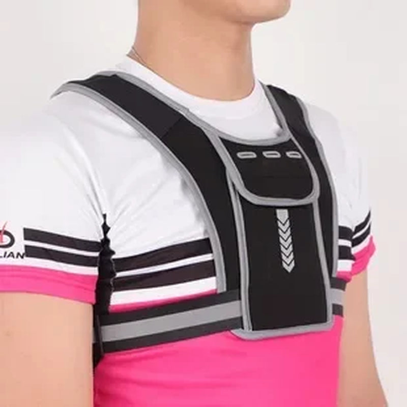 Sport Reflective Running Backpack Universal Lightweight Running Vest Mobile Phone Cards Bag for Jogging Fitness Male Femaleсумка