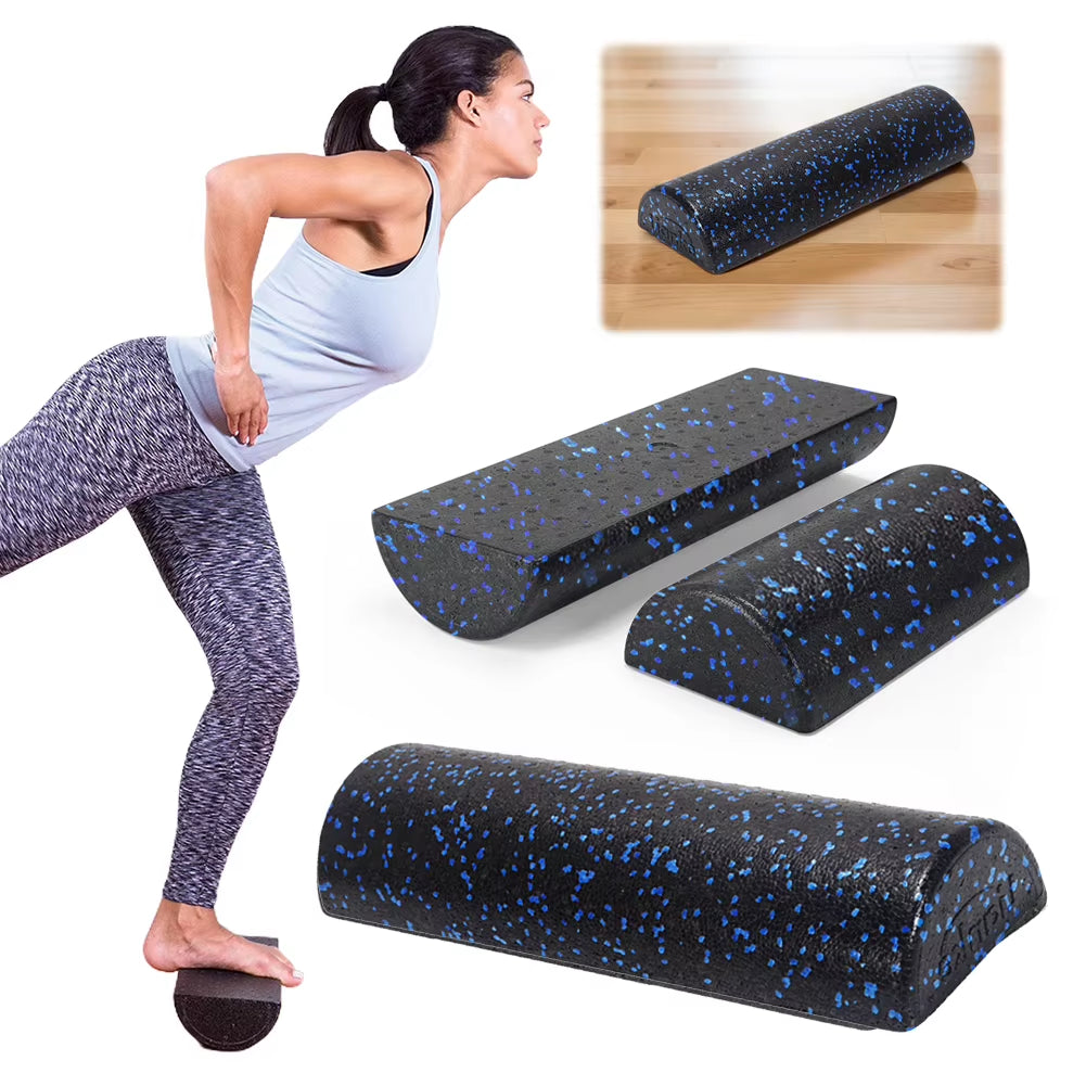 Half round Yoga Column Roller Tool Muscle Relaxation Fitness Muscle Foam Roller Gymnastic Massager Roller for Home Gym Exercise