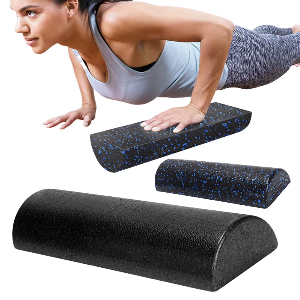 Half round Yoga Column Roller Tool Muscle Relaxation Fitness Muscle Foam Roller Gymnastic Massager Roller for Home Gym Exercise